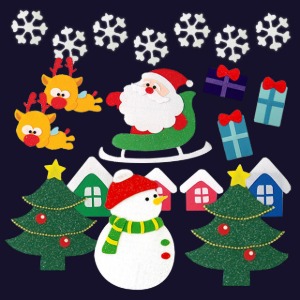 청양 겨울 환경구성 꾸미기 펠트 성탄 눈사람 산타